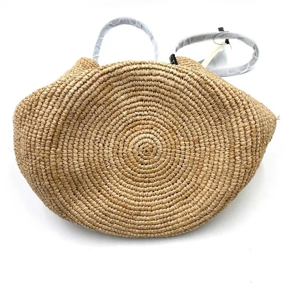 SOLD-POLO Ralph Lauren Raffia Tote Bag - Picture 4 of 11